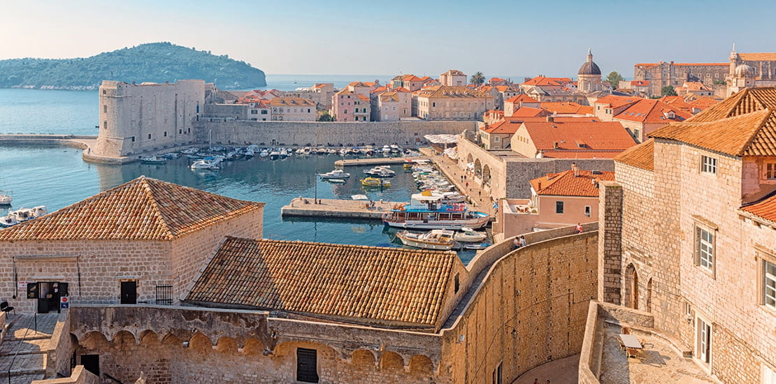 The city walls of Dubrovnik, Croatia